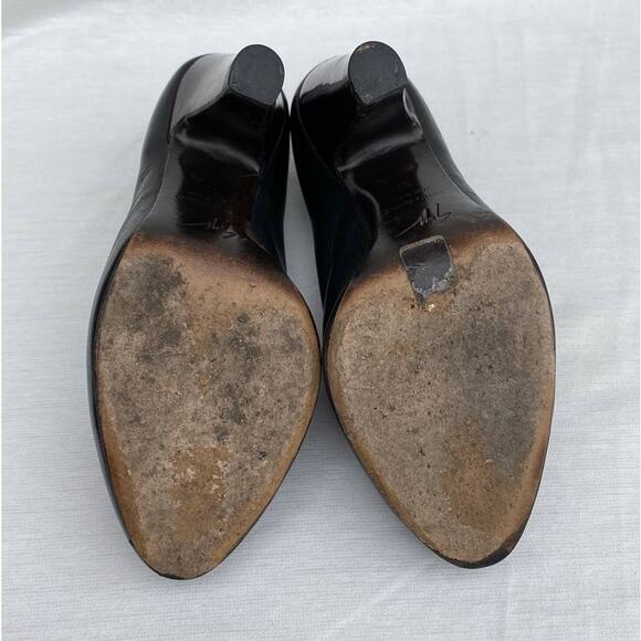 Giuseppe Zanotti Black Leather Cone Heel Pumps 37 - Picture 14 of 15